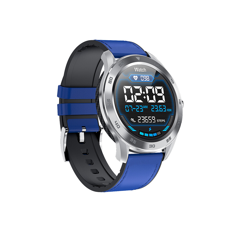 (Blue) Dt98 1.3 Inch Ips Color Screen Waterproof Smart Watch Tooth Fitness Bracelet Blue 110691427892