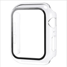 (Silver(44mm)) For Apple Watch Series 8 7 6 5 4 SE 3 iWatch Protective Screen Cover Case
