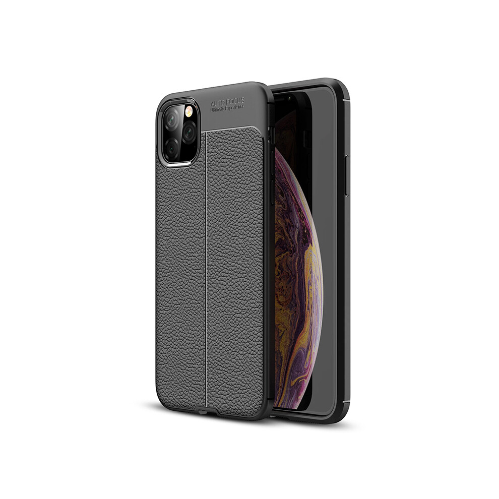 (, Iphone11 Pro Max(6.5)) For Iphone 11/11 Pro/11 Pro Max Shockproof Rubber Tpu Leather Back Case Cover Black 320997867845