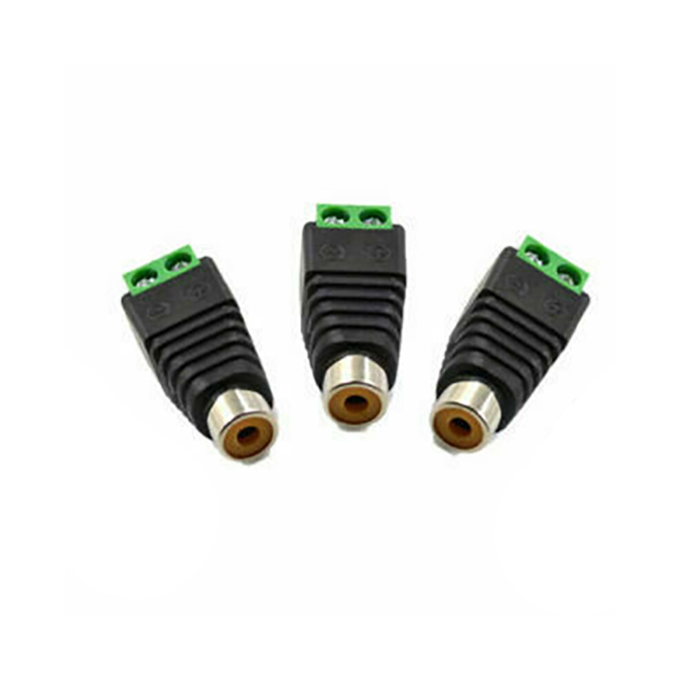 10 Pcs Speaker Wire Cable To Audio Female Rca Connector Adapter Jack Plug 110691417626
