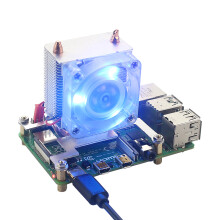 Ice Tower Cooler CPU Cooling Fan RGB LED Heatsink for Raspberry Pi 4B/3B+/3B