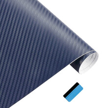 NewL 3D Navy Blue Carbon Fiber Vinyl Wrap Roll with Air Release Bubble Free Adhesive Film Contain Installation Tools (30cm x 300cm)