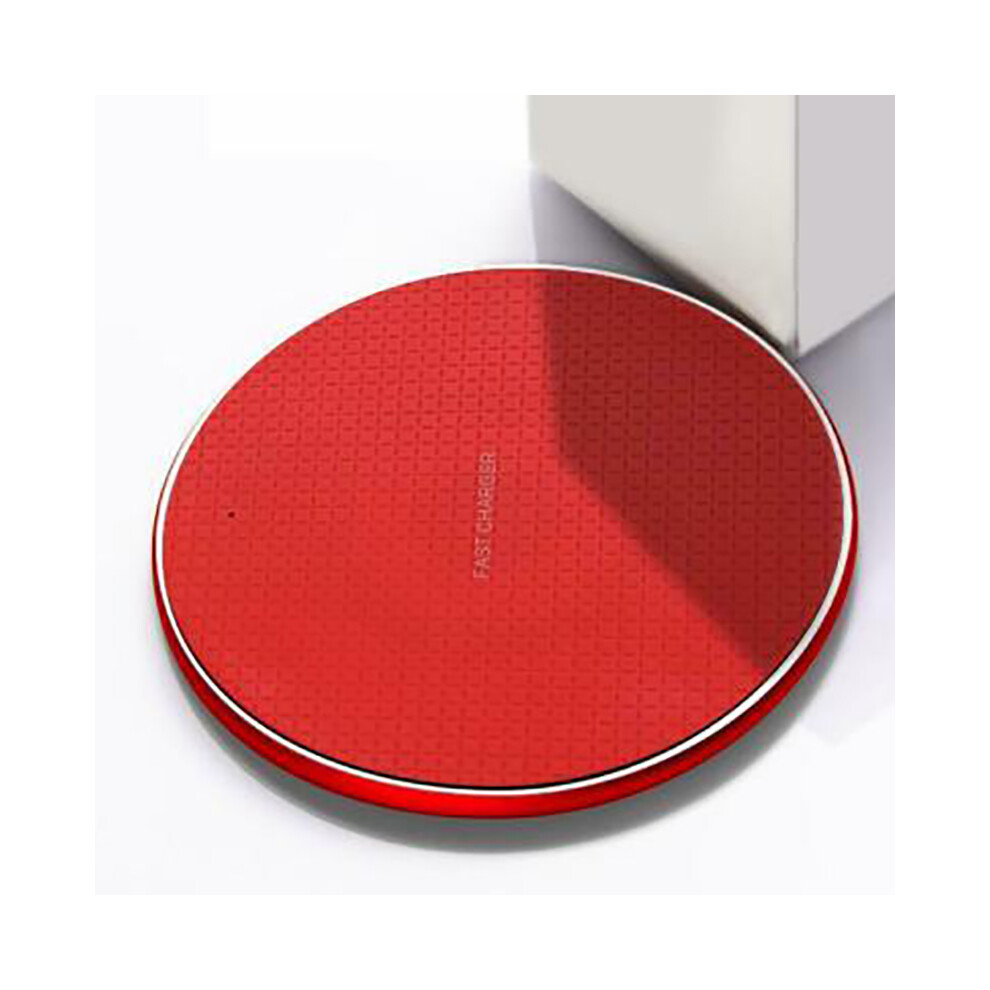 (Red) Qi Wireless Charger Pad 10W Fast Charging Dock For Iphone Samsung Huawei Xiaomi Red 110691427205