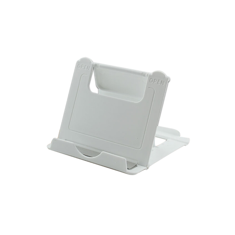 (White) Universal Adjustable Foldable Mobile Phone Stand Portable Desktop Tablet Stand White 110691411280