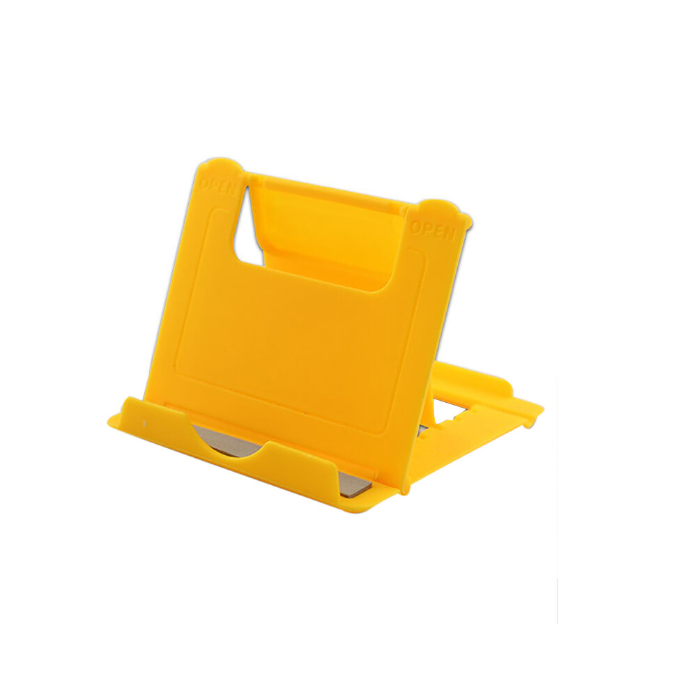 (Yellow) Universal Adjustable Foldable Mobile Phone Stand Portable Desktop Tablet Stand Yellow 110691411310