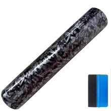 NewL Forged Carbon Fiber Black Vinyl Wrap Sticker Free Bubble Air Release DIY Decal Car Auto Vehicle Morotcycle Self Adhesive (Black-Silver, 50cm x