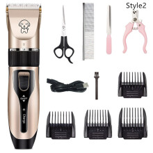 (Style2) Professional Pet Hair Trimmer USB Rechargeable Electric Dog Cat Hair Clipper Grooming Shaver Cutter Haircut Machine