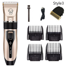 (Style3) Professional Pet Hair Trimmer USB Rechargeable Electric Dog Cat Hair Clipper Grooming Shaver Cutter Haircut Machine