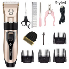 (Style4) Professional Pet Hair Trimmer USB Rechargeable Electric Dog Cat Hair Clipper Grooming Shaver Cutter Haircut Machine