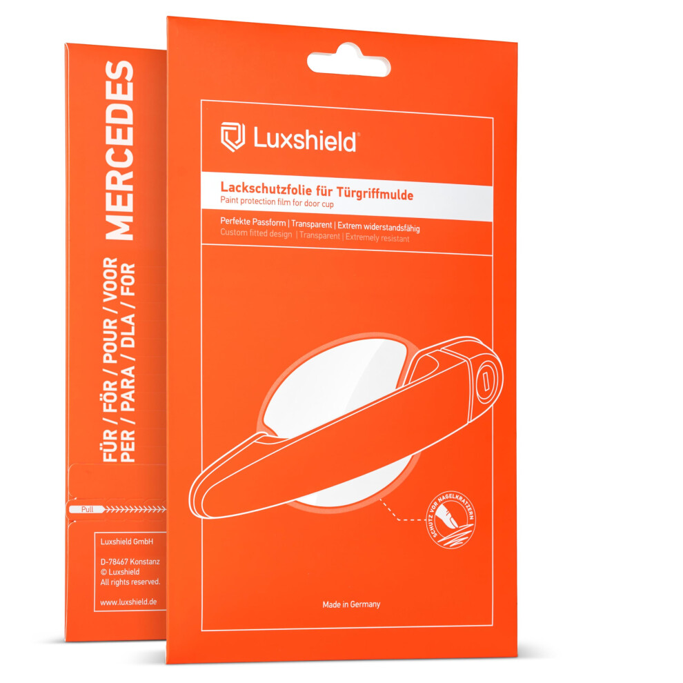 Luxshield Car Door Handle Protection Film For Recessed Grips For Mercedes Benz C-Class Estate S205 I 2014-2021 - Anti-Scratch Foil - Clear Paint 5051226224119
