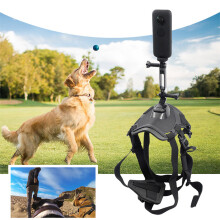 Adjustable Pet Dog Back Chest Strap Holder Belt Bracket for Insta360 ONE X /EVO