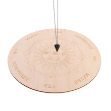Tableau à Pendule ÉToile, Divination, RadiesthéSie, Tableau à Messages MéTaphysiques, Planche en Bois avec Un Collier, B