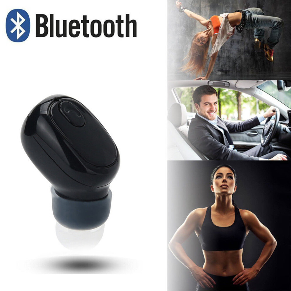 (Black) Mini Wireless Bluetooth 4.1 Stereo Headset In-Ear Earphone Earbud+Mic Black 110691422347
