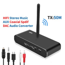 HiFi DCA digital audio to analog audio converter Bluetooth compatible 3.5MM AUX coaxial optical fiber wireless adapter