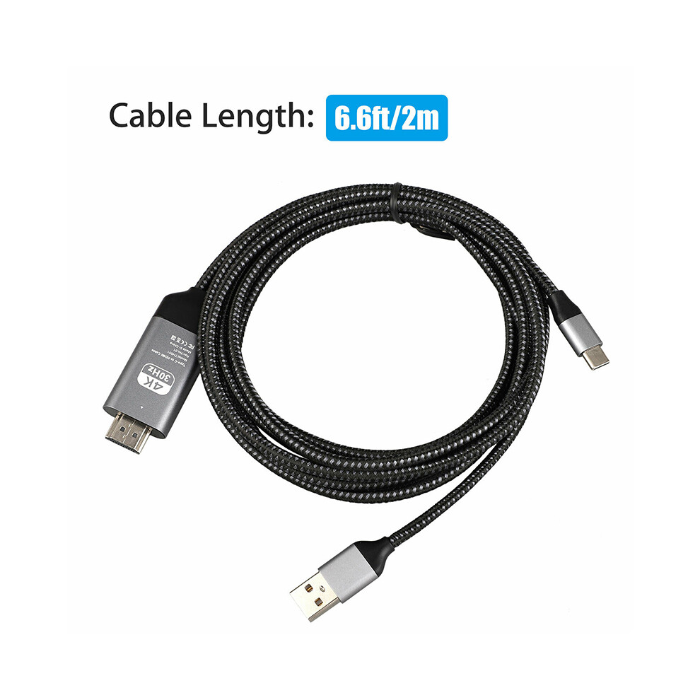 (Black) Type-C Usb-C To Hdmi Compatible Hdtv 4K Cable Adapter For Samsung Galaxy S10 S9 Note 9 Black 110691429414