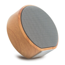 (Black) A60 Portable Wood Grain Stereo Wireless Bluetooth Speaker TF Card Player AUX USB