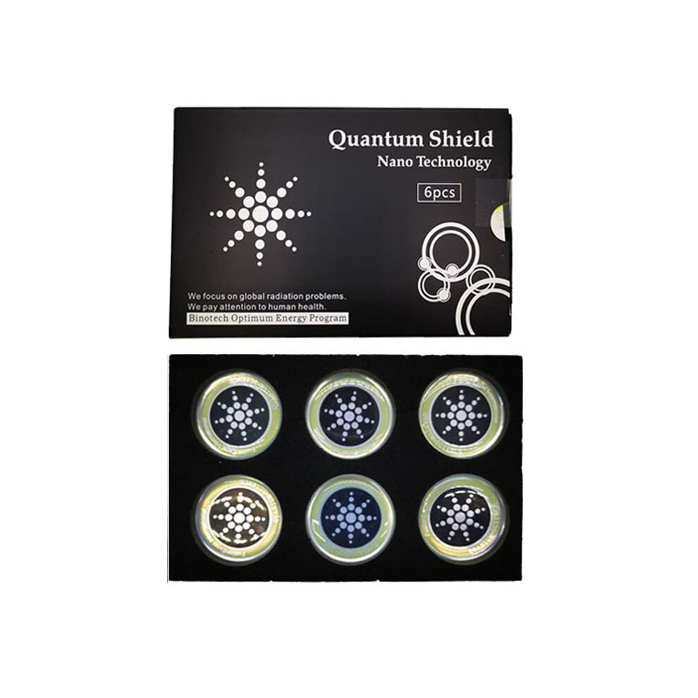 (Silver) 6Pcs Anti-Radiation Protection Stickers Emf Protector Quantum Shield For Phone Silver 123643891849