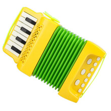 Jouet AccordéOn 10 Touches 8 AccordéOns Basses pour Enfants, Instrument de Musique, Jouets éDucatifs, Cadeaux pour les Tout-Petits DéButants-Jaune