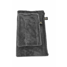 CAP-CEL Microfibre Car Drying Towel Set, 1 x 60x40cm and 1 x 90x60cm, Premium 1400GSM Twisted Loop,Grey.Microfibre Towel for fast streak-free drying