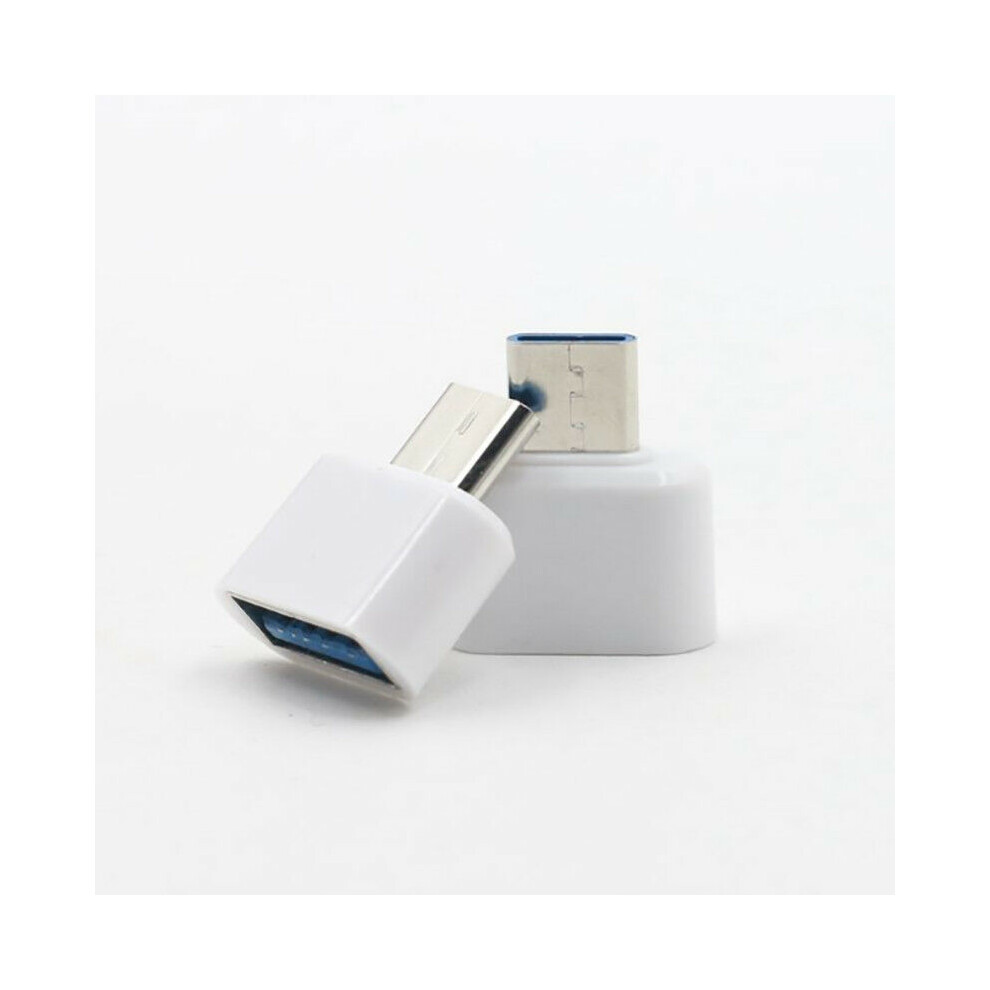 (White) 2X Usb-C Android Otg Adapter Type C Converter Usb 3.1 Male To Usb Female White 110691422798