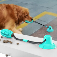(blue, B) Multifunction Pet Molar Bite Toys Dog Interactive Fun Toys with Suction Cup