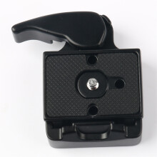 (Black) Black Camera Plate Adapter For 3/8 in. Nuts Plate Quick Release Connection Adapter