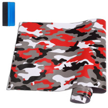NewL Camo Vinyl Film Camouflage Car Wrap Film For Car Styling Bike Computer Laptop Scooter Motorcycle (Red, 50cm x 150cm)