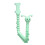 (green) Rubber Caterpillar Shaped Flexible Bendable Phone Holder Suction Cup Bracket 1