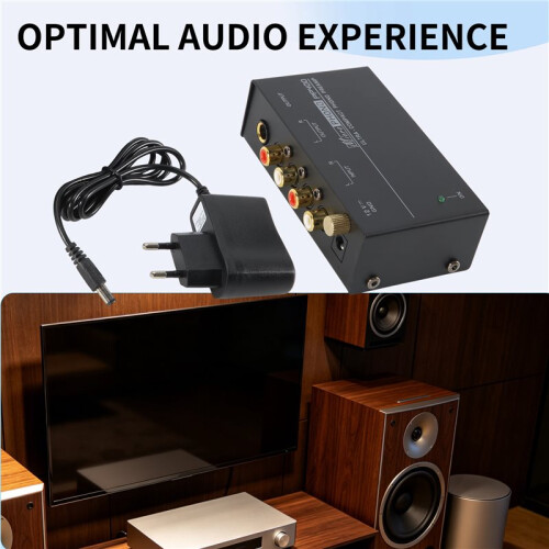 PP400 Ultra-Compact Phono Preamp Preamplifier with RCA Interface for Turntable Tube Amplifier Speakers EU Plug