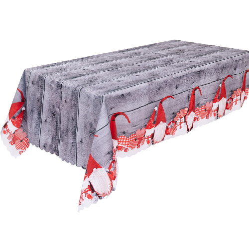 Christmas Tablecloth, Xmas Printed Rectangular Table Cover for Dining Room Kitchen Decor, 56Inch x 70Inch, A