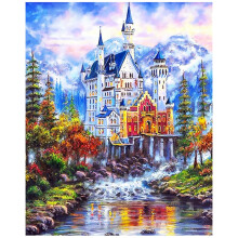 Malen Sie mit Diamant Stickerei Wonderland Diamant Malerei Volles Rundes Bild Von Strass Haus Dekor