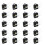 20 Pcs Mains Blanches Mecanisme de Mouvement de Mur de Quartz Mecanisme de Pieces de Rechange 1
