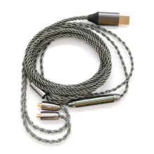 (Grey) DAC HiFi Earphone Upgrade Cable with 2 Pin MMCX For Shure UE WESTONE Headphone