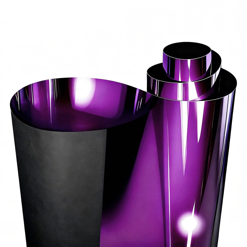 Xhuangtech Glossy Car Wrap Film Stretchable Car Body Film Diy Bubble-Free Decal, Self-Adhesive Vinyl Wrap Waterproof Decor, Air Release Films Purple 5051226246074