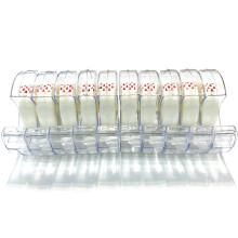 WELSTIK Transparent Office Tape with Dispenser, 10 Pack Clear Matte-finishTape and Refillable Dispensers 3/4" x 27 yds Per Roll