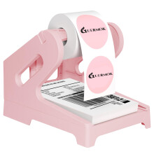 Guermok Thermal Shipping Label Holder for Rolls & Fan-Fold, Fragile Stickers for Shipping, Label Stand Desktop Printer Holder-Home Office Accessory