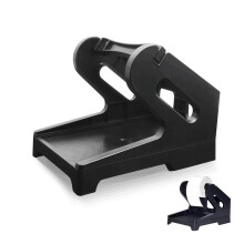 Label Holder, Thermal Shipping Label Holder, Label Dispenser Label Stand Desktop Printer Holder for Thermal Label Roll Fanfold Labels(Black)