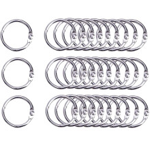 50Pcs Binder Rings 30mm/1.2 inch Loose Leaf Binder Rings, Metal Book Rings for Flash Cards, Papers, Keychains, Office, School, Home (30mm-50Pack)
