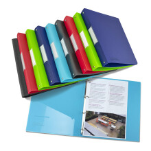 Rapesco 1814 4-Ring Binders with Antibacterial Protection, 35 mm Spine, A4, Assorted Colours, Pack of 10