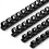 QWORK? 80 Pack Binding Combs 21 Ring, Multi-Size Binding Rings 12/14/16/18mm, A4 90-150 Sheet Capacity, Black 1