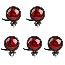 5X Rouge 12V Led Noir Réglable Café Racer Style Stop Tail Light Motos Moto Frein Arrière Lampe Tail Light pour Chopper Bobber