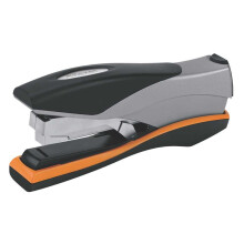 Rexel Optima 40 Low Force Stapler, 40 Sheet Capacity, Flat Clinch Stapling, 26/6 Staples Included, Silver/Black, 2102357