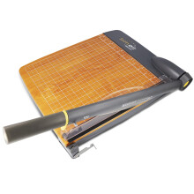 Westcott TrimAir Paper Trimmer 12? (30 cm) | Premium Cutting Machine with Wooden core and Titanium-Coated Blade | Guillotine Cutter incl. Grid &