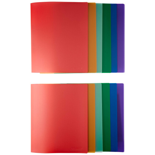 Q-Connect 2 Ring Binder Frosted A4 Assorted (12 Pack)