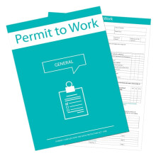 General Permit To Work Forms 3 Parts - Original/2 Carbon Copies Card Backing for Seperating Pack Of 10