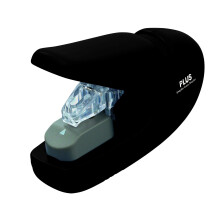 Plus, Staple Free Stapler, Paper Clinch, 5 Sheet stapling Capacity, Japanese stapling Technology, Black