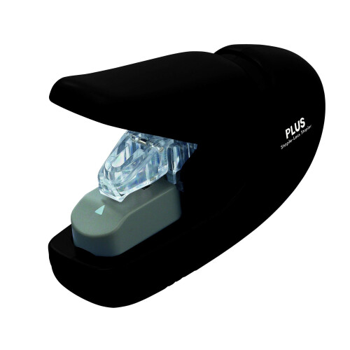 Plus, Staple Free Stapler, Paper Clinch, 5 Sheet stapling Capacity, Japanese stapling Technology, Black