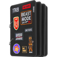 OneTigris Patch Board, Flip-Page Patch Book Tactical Patches Booklet Organizer Mini Display Panel Holder with Metal Removable Ring Binders, 11" x 8"