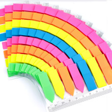 FANDAMEI 12 Pack Neon Index Flags - 1920 pcs Multicolour Index Tab Sticky Page Markers, Rectangle & Arrow Coloured Tabs, Translucent Sticker Tabs Note