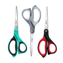 LIVINGO Crafting Scissors Set, 3 Pack 8.5" Ultra Sharp Blade Shears, Professional Ergonomic Comfort Grip Scissors for School Stationery Office Home